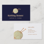 編み物クロシェ糸ボールロゴ 名刺 (正面/裏面)