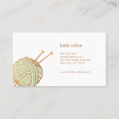 編み物クロシェ糸ボールロゴ 名刺 (裏面)