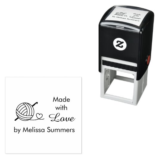 編み物クロスケット糸ラブメイド1 セルフインキングスタンプ (インサイチュ)