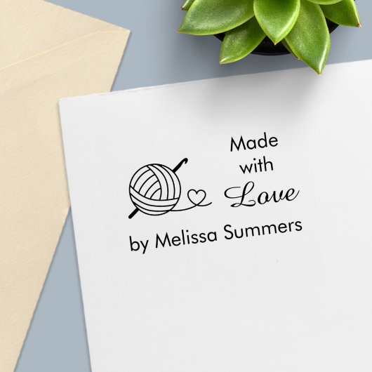 編み物クロスケット糸ラブメイド1 セルフインキングスタンプ