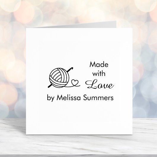 編み物クロスケット糸ラブメイド1 セルフインキングスタンプ