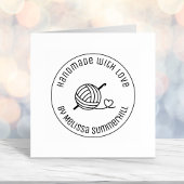 編み物クロスケートヤーン手作りLove 3 セルフインキングスタンプ