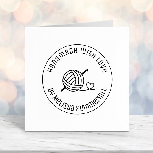 編み物クロスケートヤーン手作りLove 3 セルフインキングスタンプ