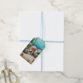 編み物クロチェットビジネスサンキューロゴQR ギフトタグ (より糸付き)