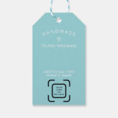 編み物クロチェットビジネスサンキューロゴQR ギフトタグ (裏面)