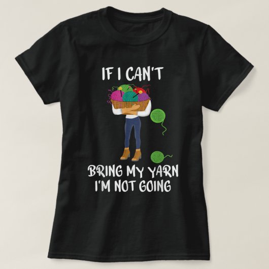 編み物クロチェットラバーギフトレトロサンセットヤーンおもしろい Tシャツ (デザイン正面)