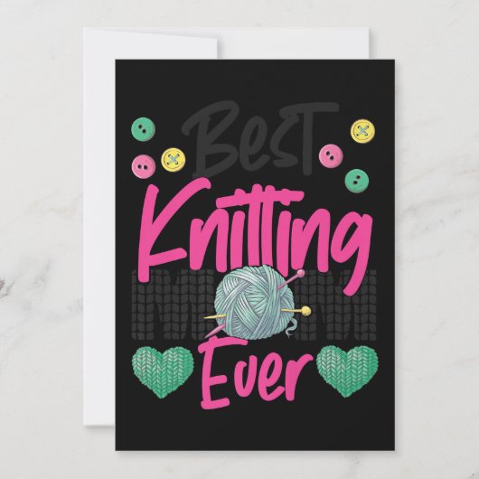 編み物クロッチニットがニットを起こす 招待状 (正面)