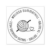 編み物クロッチヤーンラウンドアドレス1 セルフインキングスタンプ (デザイン)