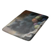 編み物コンパニオン糸付きブラックキッチン バスマット (アングル)