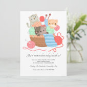 編み物サークル招待状 招待状 (スタンド正面)