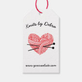 編み物ショップ・ヤーン/ファイバーアーティストハンドメイド ギフトタグ (正面)