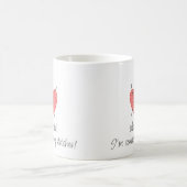 編み物シ!縫い目のおもしろいマグを数えている コーヒーマグカップ (中央)