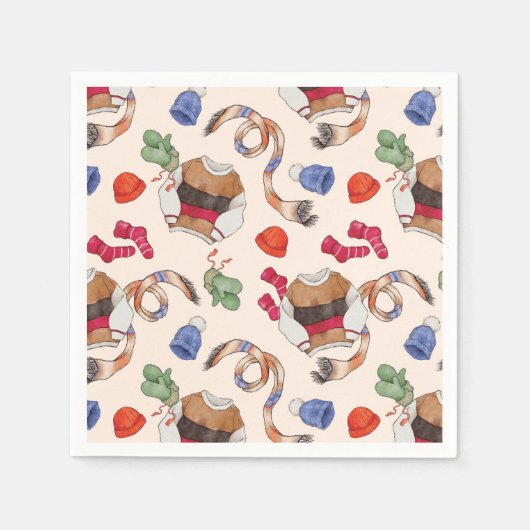 編み物ジョイ（リネン） – ナプキンス スタンダードカクテルナプキン (正面)