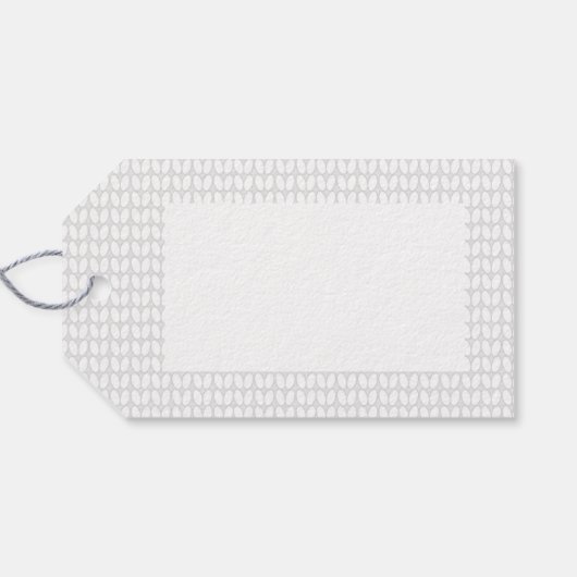 編み物ステッパターン(の模様が)あるチ ギフトタグ (裏面横)