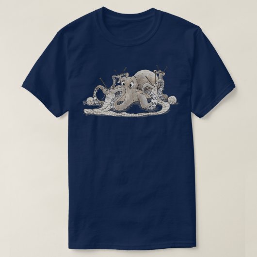 編み物タコ Tシャツ (デザイン正面)