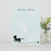 編み物テーマ猫糸空白のスクラップブック紙 (スタンド正面)