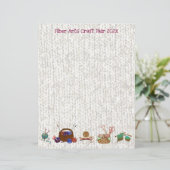 編み物テーマ空白のスクラップブッククラフト紙 (スタンド正面)