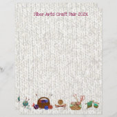 編み物テーマ空白のスクラップブッククラフト紙 (正面/裏面)