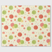 編み物テーマ ラッピングペーパー (フラット)