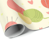 編み物テーマ ラッピングペーパー (ロールコーナー)