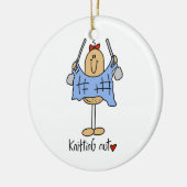 編み物ナットTシャツとギフト セラミックオーナメント (左)