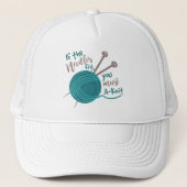 編み物ニットおもしろいタージョークの針糸 キャップ (正面)