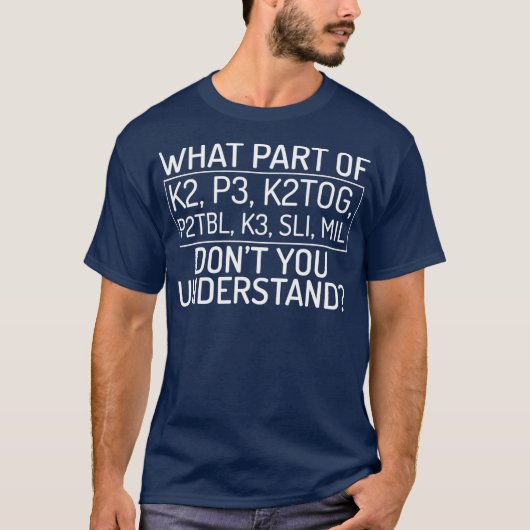 編み物ニット糸愛好家が理解引用文 Tシャツ (正面)