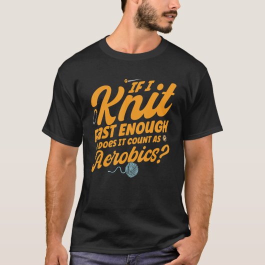 編み物ニットItをエアロビクスとして速く編む Tシャツ (正面)