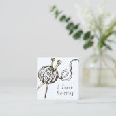 編み物ニードルヤーンアーツ先生 スクエア名刺 (スタンド正面)