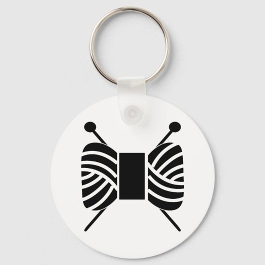 編み物ニードルヤーンスケイン&クラフツ キーホルダー (正面)