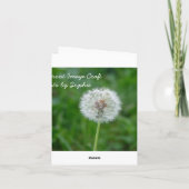 編み物ノートカード – 落ち着き。進行中。 カード (裏面)