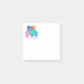 編み物ノート。ふわふわした羊パーソナライズされた糸 ポストイット (正面)