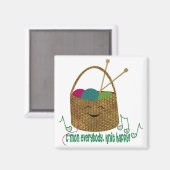 編み物ハッピーマグネット マグネット (正面/裏面)