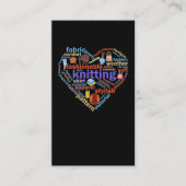 編み物ハート糸愛好者 名刺 (正面)