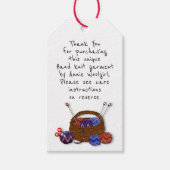 編み物バスケットヤーンアーツガーメントラベル ギフトタグ (正面)