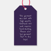 編み物バスケットヤーンアーツガーメントラベル ギフトタグ (裏面)