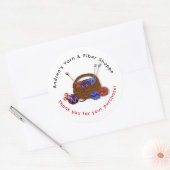 編み物バスケットヤーンショップサンキューカスタマー ラウンドシール (封筒)