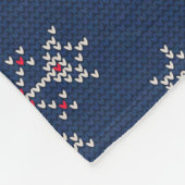 編み物パターパーソナライズされたンクリスマスホリデー フリースブランケット (角)