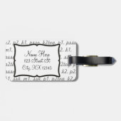 編み物パターン指示の技術ヤーンの球の赤 ラゲッジタグ (裏面横)