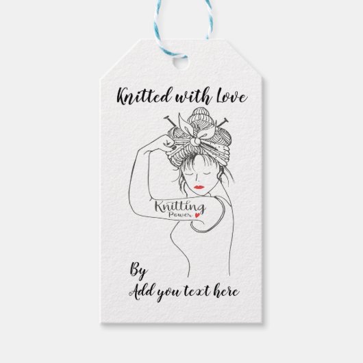 編み物パワーカスタムギフトラベル ギフトタグ (正面)