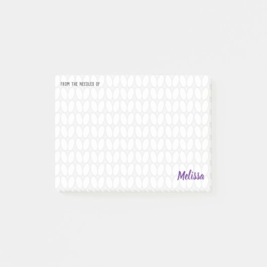 編み物パーソナライズされたステッチ ポストイット (正面)