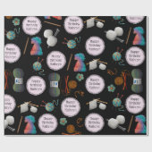 編み物パーソナライズされた/クロチェ数々のット大事な行事 ラッピングペーパー (フラット)