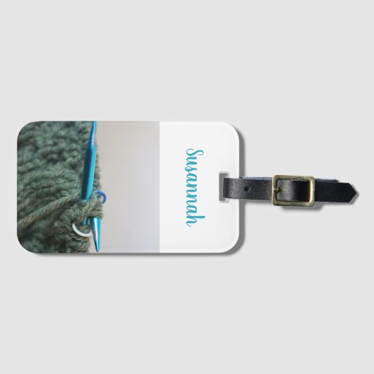 編み物パーソナライズされた ラゲッジタグ (正面横)