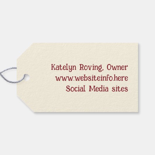 編み物ビジネスタイオンラベル ギフトタグ (裏面横)