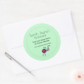 編み物ビジネス感謝お客様のラベル ラウンドシール (封筒)