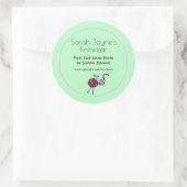 編み物ビジネス感謝お客様のラベル ラウンドシール (バッグ)