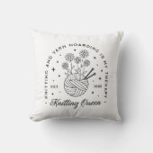 編み物フローラ糸ボールコテージコア美学 クッション (正面)