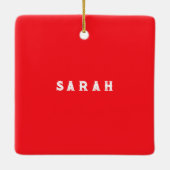 編み物ホリデーギフト セラミックオーナメント (裏面)