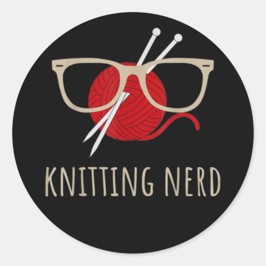 編み物マイスポお気に入りのート – 編み物ニッターC ラウンドシール (正面)