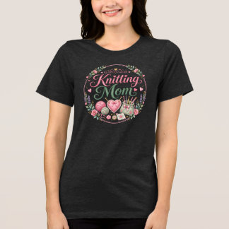 編み物ママ - 女性用トリブレンドTシャツ トライブレンドＴシャツ